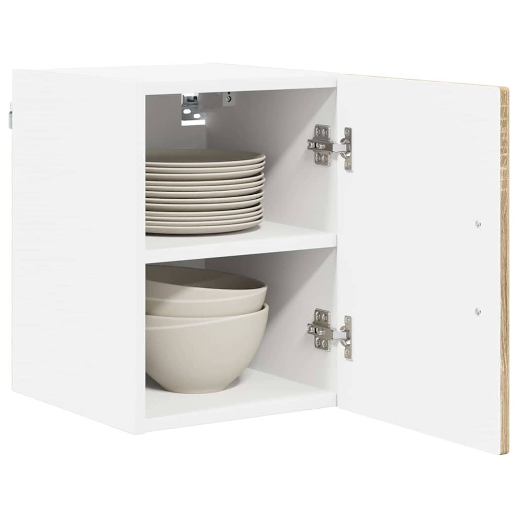 Küchenhängeschrank mit Regal 2 pcs Sonoma-Eiche 30 x 31 x 40 cm